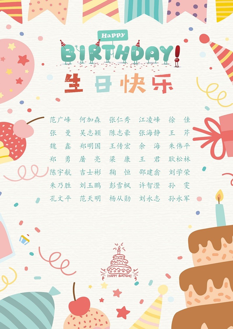 【生日祝福】恭祝11月生日的員工生日快樂(lè )！